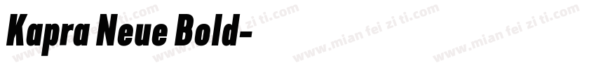 Kapra Neue Bold字体转换